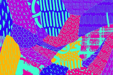 Desen. Fırça darbeleriyle soyut arkaplan. Tek renkli, elle çizilmiş doku. Modern grafik tasarımı. El yapımı çizgili..