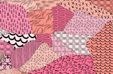 Desen. Fırça darbeleriyle soyut arkaplan. Tek renkli, elle çizilmiş doku. Modern grafik tasarımı. El yapımı çizgili..