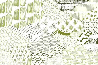 Desen. Fırça darbeleriyle soyut arkaplan. Tek renkli, elle çizilmiş doku. Modern grafik tasarımı. El yapımı çizgili..