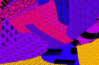 Desen. Fırça darbeleriyle soyut arkaplan. Tek renkli, elle çizilmiş doku. Modern grafik tasarımı. El yapımı çizgili..