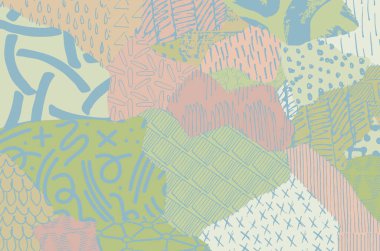 Desen. Fırça darbeleriyle soyut arkaplan. Tek renkli, elle çizilmiş doku. Modern grafik tasarımı. El yapımı çizgili..