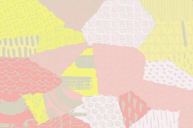 Desen. Fırça darbeleriyle soyut arkaplan. Tek renkli, elle çizilmiş doku. Modern grafik tasarımı. El yapımı çizgili..