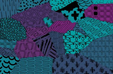 Desen. Fırça darbeleriyle soyut arkaplan. Tek renkli, elle çizilmiş doku. Modern grafik tasarımı. El yapımı çizgili..