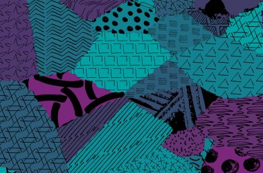 Desen. Fırça darbeleriyle soyut arkaplan. Tek renkli, elle çizilmiş doku. Modern grafik tasarımı. El yapımı çizgili..