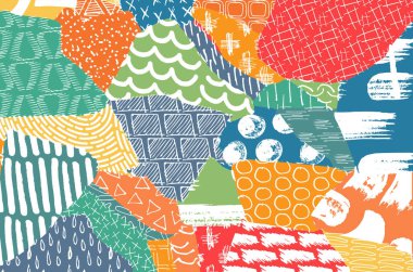 Desen. Fırça darbeleriyle soyut arkaplan. Tek renkli, elle çizilmiş doku. Modern grafik tasarımı. El yapımı çizgili..