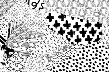 Desen. Fırça darbeleriyle soyut arkaplan. Tek renkli, elle çizilmiş doku. Modern grafik tasarımı. El yapımı çizgili..