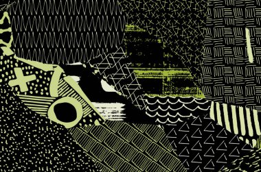 Desen. Fırça darbeleriyle soyut arkaplan. Tek renkli, elle çizilmiş doku. Modern grafik tasarımı. El yapımı çizgili..