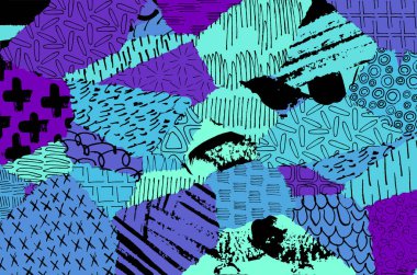 Desen. Fırça darbeleriyle soyut arkaplan. Tek renkli, elle çizilmiş doku. Modern grafik tasarımı. El yapımı çizgili..