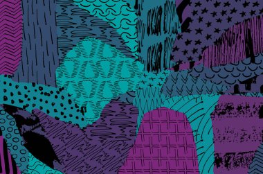 Desen. Fırça darbeleriyle soyut arkaplan. Tek renkli, elle çizilmiş doku. Modern grafik tasarımı. El yapımı çizgili..