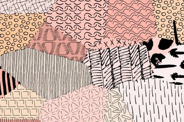 Desen. Fırça darbeleriyle soyut arkaplan. Tek renkli, elle çizilmiş doku. Modern grafik tasarımı. El yapımı çizgili..