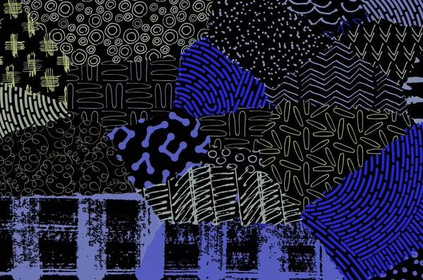 Візерунок Абстрактний Фон Мазками Пензля Монохромна Мальована Текстура Сучасний Графічний — стоковий вектор
