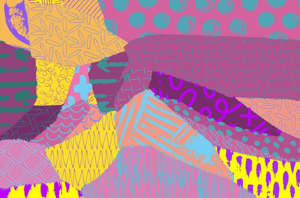 Patroon Abstracte Achtergrond Met Penseelstreken Monochroom Met Hand Getekende Textuur — Stockvector