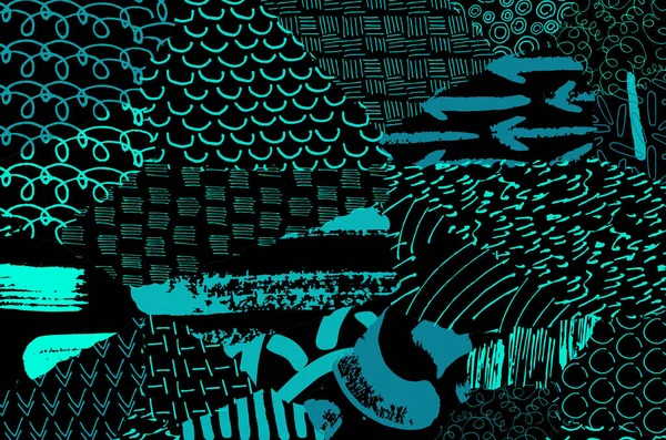 Desen. Fırça darbeleriyle soyut arkaplan. Tek renkli, elle çizilmiş doku. Modern grafik tasarımı. El yapımı çizgili..