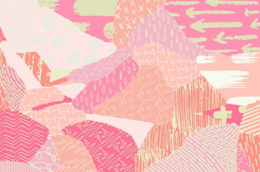 Desen. Fırça darbeleriyle soyut arkaplan. Tek renkli, elle çizilmiş doku. Modern grafik tasarımı. El yapımı çizgili..