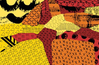 Desen. Fırça darbeleriyle soyut arkaplan. Tek renkli, elle çizilmiş doku. Modern grafik tasarımı. El yapımı çizgili..