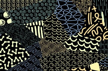 Desen. Fırça darbeleriyle soyut arkaplan. Tek renkli, elle çizilmiş doku. Modern grafik tasarımı. El yapımı çizgili..