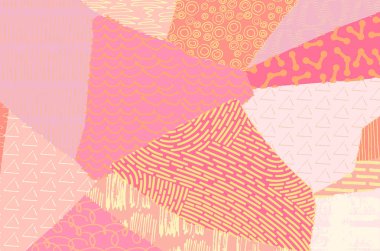 Soyut siyah konturlar, el vektör desen çizdi. Geometrik tarzı Retro soyut desen. Soyut çok renkli geometrik desen.