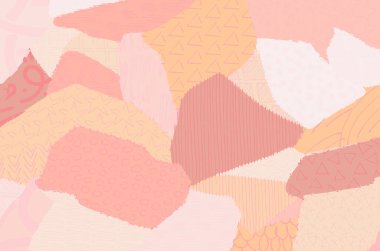 Soyut siyah konturlar, el vektör desen çizdi. Geometrik tarzı Retro soyut desen. Soyut çok renkli geometrik desen.