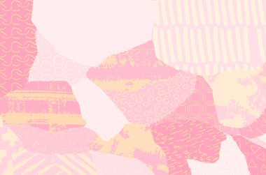 Soyut siyah konturlar, el vektör desen çizdi. Geometrik tarzı Retro soyut desen. Soyut çok renkli geometrik desen.