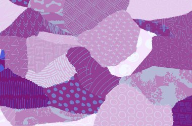 Soyut siyah konturlar, el vektör desen çizdi. Geometrik tarzı Retro soyut desen. Soyut çok renkli geometrik desen.