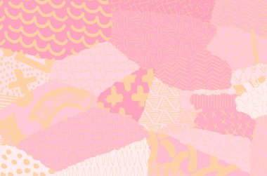 Soyut siyah konturlar, el vektör desen çizdi. Geometrik tarzı Retro soyut desen. Soyut çok renkli geometrik desen.