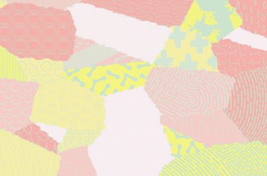 Soyut siyah konturlar, el vektör desen çizdi. Geometrik tarzı Retro soyut desen. Soyut çok renkli geometrik desen.