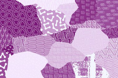 Soyut siyah konturlar, el vektör desen çizdi. Geometrik tarzı Retro soyut desen. Soyut çok renkli geometrik desen.