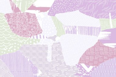 Soyut siyah konturlar, el vektör desen çizdi. Geometrik tarzı Retro soyut desen. Soyut çok renkli geometrik desen.