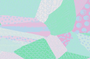 Soyut siyah konturlar, el vektör desen çizdi. Geometrik tarzı Retro soyut desen. Soyut çok renkli geometrik desen.