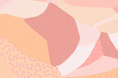 Soyut siyah konturlar, el vektör desen çizdi. Geometrik tarzı Retro soyut desen. Soyut çok renkli geometrik desen.