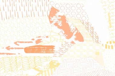 Soyut siyah konturlar, el vektör desen çizdi. Geometrik tarzı Retro soyut desen. Soyut çok renkli geometrik desen.