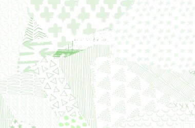 Soyut siyah konturlar, el vektör desen çizdi. Geometrik tarzı Retro soyut desen. Soyut çok renkli geometrik desen.