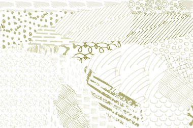 Soyut siyah konturlar, el vektör desen çizdi. Geometrik tarzı Retro soyut desen. Soyut çok renkli geometrik desen.