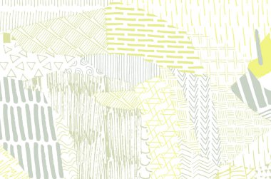 Soyut siyah konturlar, el vektör desen çizdi. Geometrik tarzı Retro soyut desen. Soyut çok renkli geometrik desen.