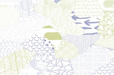 Soyut siyah konturlar, el vektör desen çizdi. Geometrik tarzı Retro soyut desen. Soyut çok renkli geometrik desen.