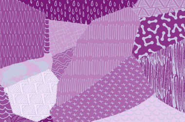 Soyut siyah konturlar, el vektör desen çizdi. Geometrik tarzı Retro soyut desen. Soyut çok renkli geometrik desen.