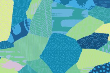 Soyut siyah konturlar, el vektör desen çizdi. Geometrik tarzı Retro soyut desen. Soyut çok renkli geometrik desen.