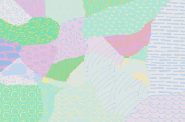 Soyut siyah konturlar, el vektör desen çizdi. Geometrik tarzı Retro soyut desen. Soyut çok renkli geometrik desen.