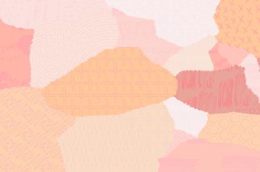 Soyut siyah konturlar, el vektör desen çizdi. Geometrik tarzı Retro soyut desen. Soyut çok renkli geometrik desen.