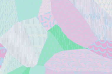 Soyut siyah konturlar, el vektör desen çizdi. Geometrik tarzı Retro soyut desen. Soyut çok renkli geometrik desen.