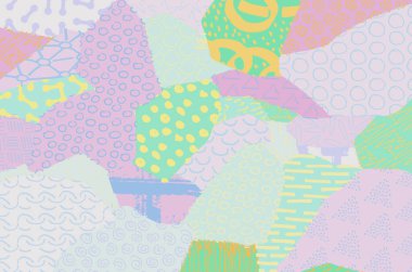 Soyut siyah konturlar, el vektör desen çizdi. Geometrik tarzı Retro soyut desen. Soyut çok renkli geometrik desen.