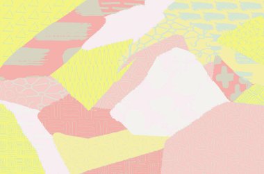 Soyut siyah konturlar, el vektör desen çizdi. Geometrik tarzı Retro soyut desen. Soyut çok renkli geometrik desen.