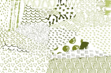 Soyut siyah konturlar, el vektör desen çizdi. Geometrik tarzı Retro soyut desen. Soyut çok renkli geometrik desen.