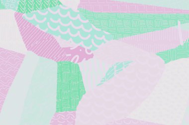 Soyut siyah konturlar, el vektör desen çizdi. Geometrik tarzı Retro soyut desen. Soyut çok renkli geometrik desen.