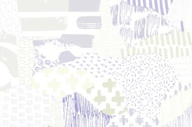 Soyut siyah konturlar, el vektör desen çizdi. Geometrik tarzı Retro soyut desen. Soyut çok renkli geometrik desen.