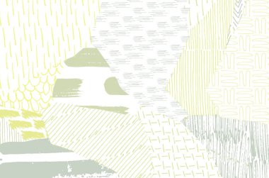 Soyut siyah konturlar, el vektör desen çizdi. Geometrik tarzı Retro soyut desen. Soyut çok renkli geometrik desen.