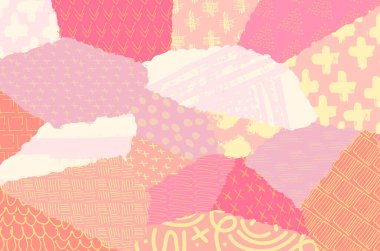 Soyut siyah konturlar, el vektör desen çizdi. Geometrik tarzı Retro soyut desen. Soyut çok renkli geometrik desen.