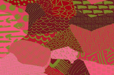 Soyut siyah konturlar, el vektör desen çizdi. Geometrik tarzı Retro soyut desen. Soyut çok renkli geometrik desen.