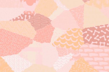 Soyut siyah konturlar, el vektör desen çizdi. Geometrik tarzı Retro soyut desen. Soyut çok renkli geometrik desen.