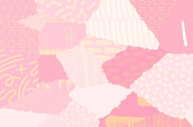 Soyut siyah konturlar, el vektör desen çizdi. Geometrik tarzı Retro soyut desen. Soyut çok renkli geometrik desen.